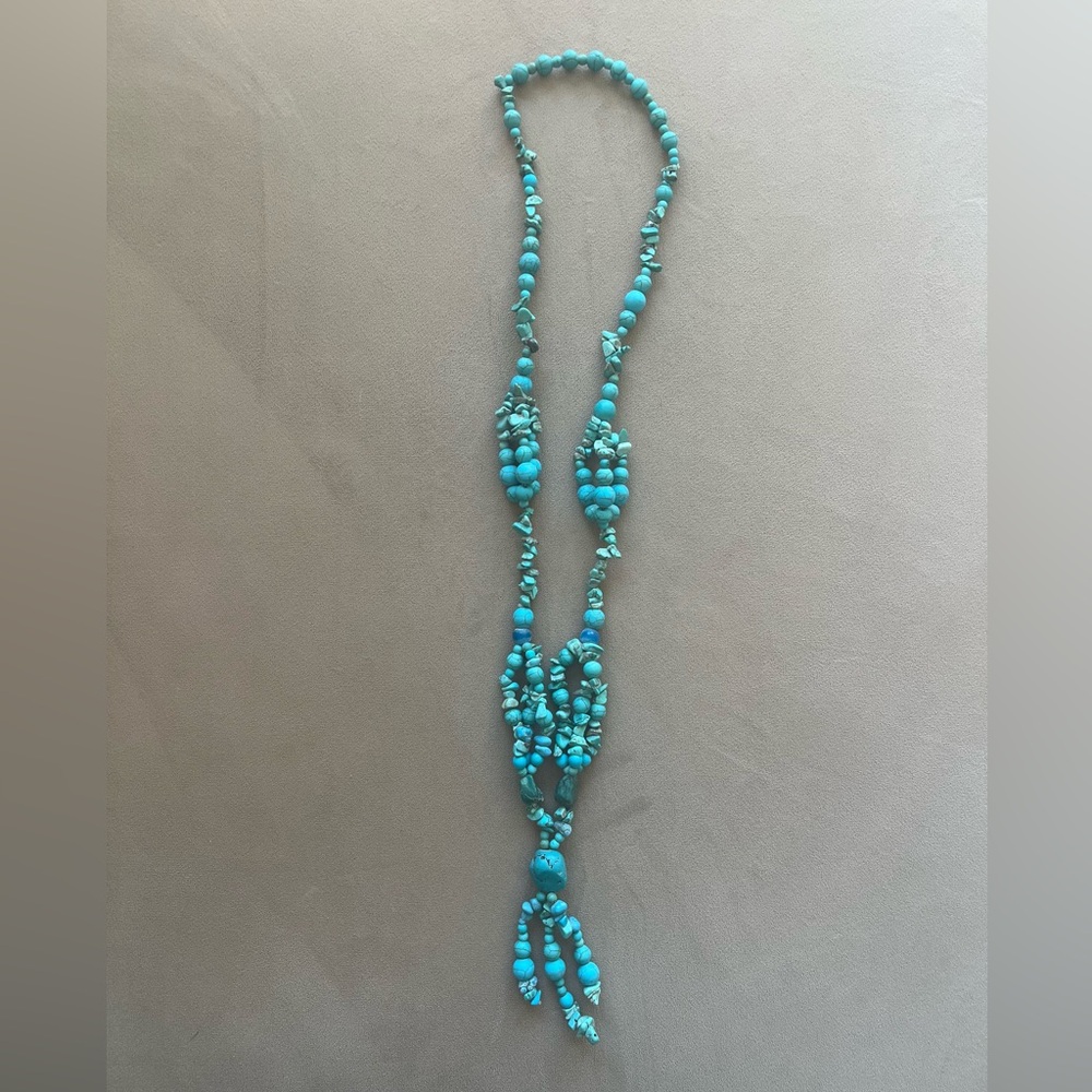 Turquoise Beaded Necklace | 17" - Picture 6 of 6